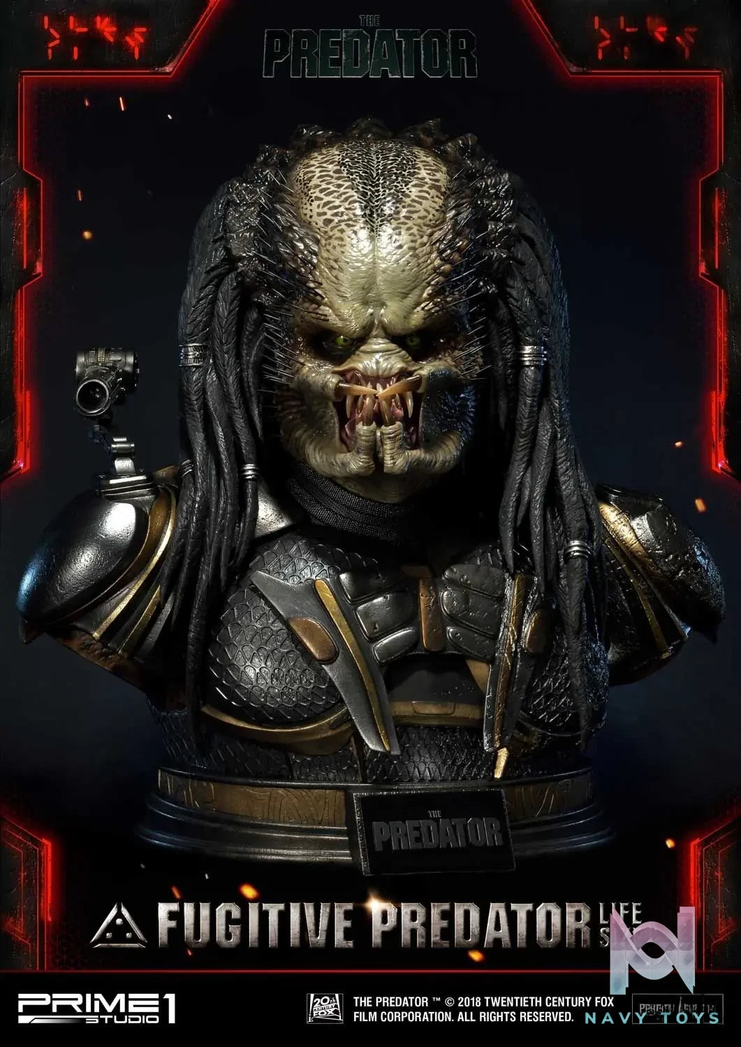 Prime 1 Studio – Life Size Bust The Predator (Film) Fugitive Predator LSTPR-01 LSTPR-01DX (Licensed)
