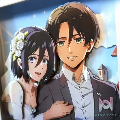 KALA HOME Studio – Eren X Mikasa Pre-wedding Photos 3D Decorative Painting Attack on Titan