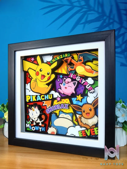 KALA HOME Studio – Pokémon Multiple Characters #11 3D Decorative Painting Pokémon