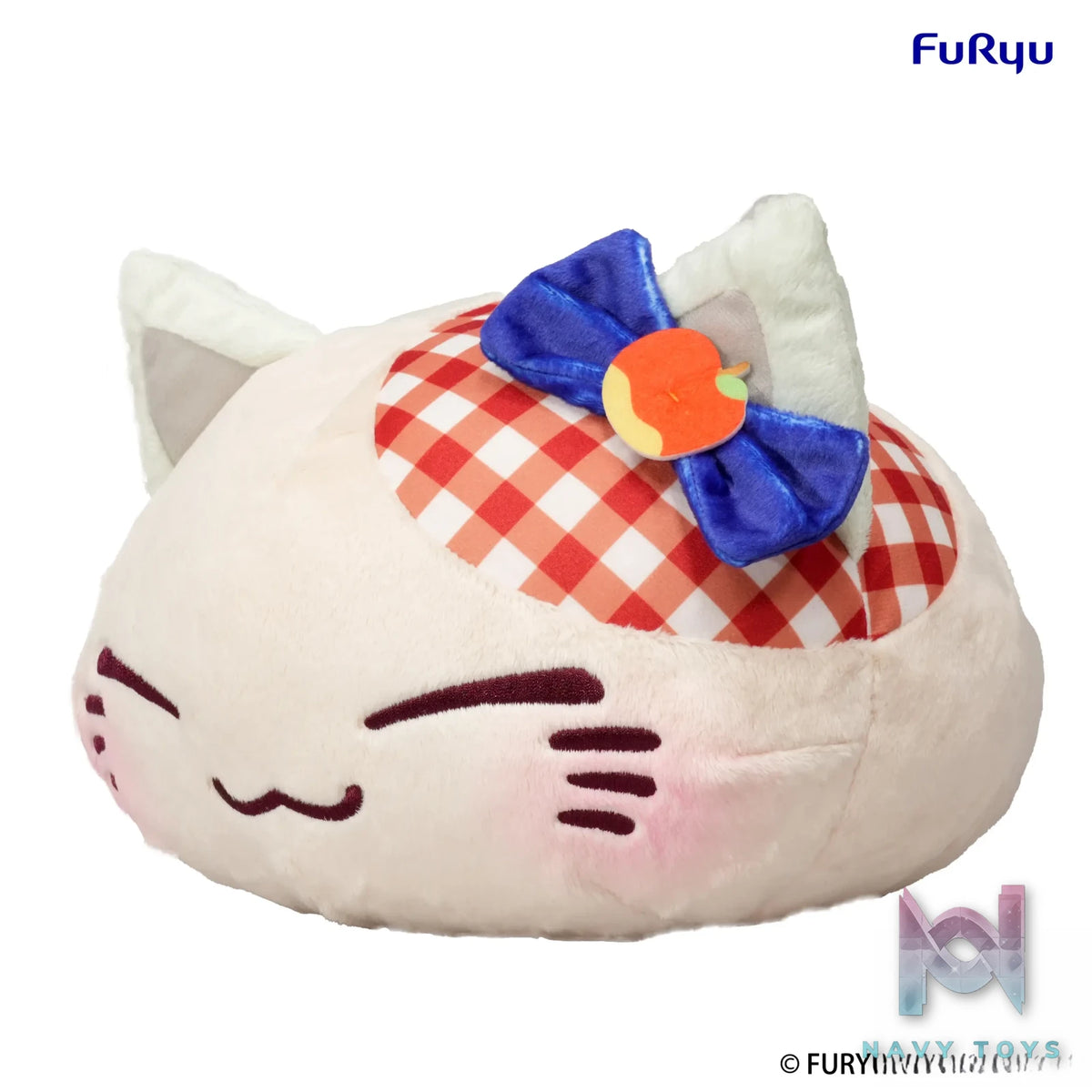 FURYU – Nemuneko Cat Fruit Big Plush Toy Apple X Orange (Licensed)