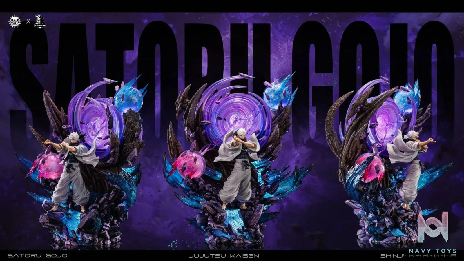 ZanyJoke Studio & Temple Studio - Jujutsu Kaisen S01 Gojo Satoru, the Battle of the Demon Realm Shinjuku resin statue Navy Toys anime figure