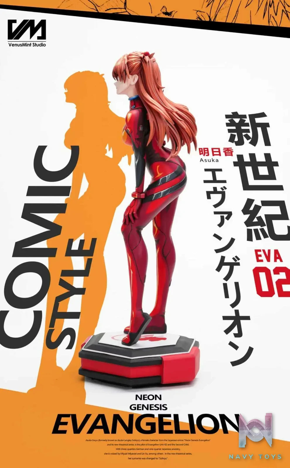 Anime Painted Series 01 Soryu Asuka Langley Neon Genesis - Evangelion - Venus Mint Studio resin statue Navy Toys anime figure