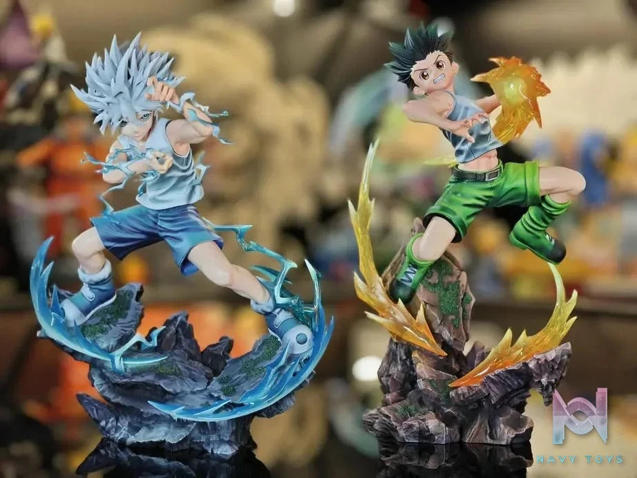 Aftershock Studio & Fibonacci Studio - HUNTER × HUNTER Killua Zoldyck & Gon Freecss resin statue Navy Toys anime figure