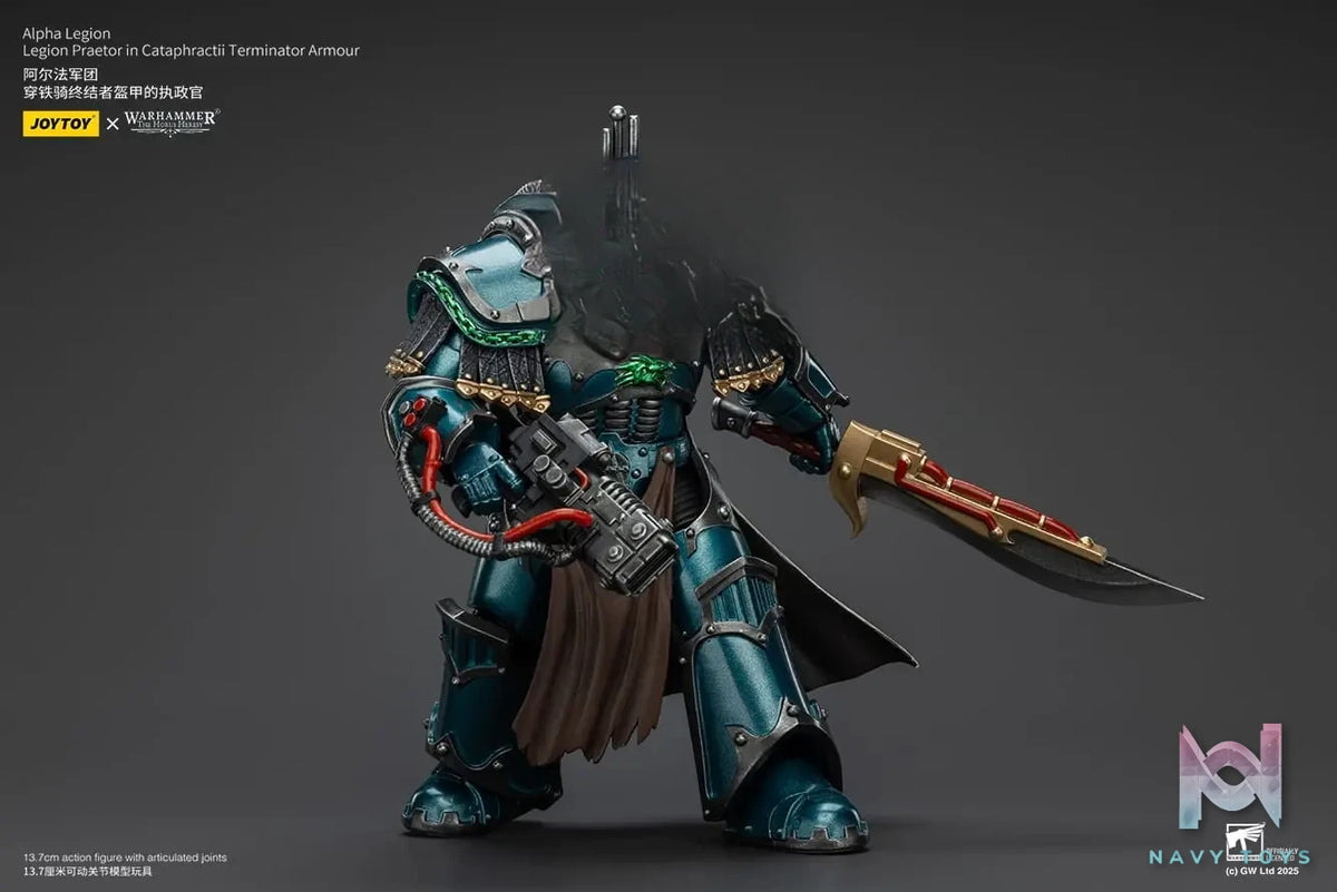 JOYTOY – Alpha Legion Legion Praetor in Cataphractii Terminator Armour JT01260 (Licensed)