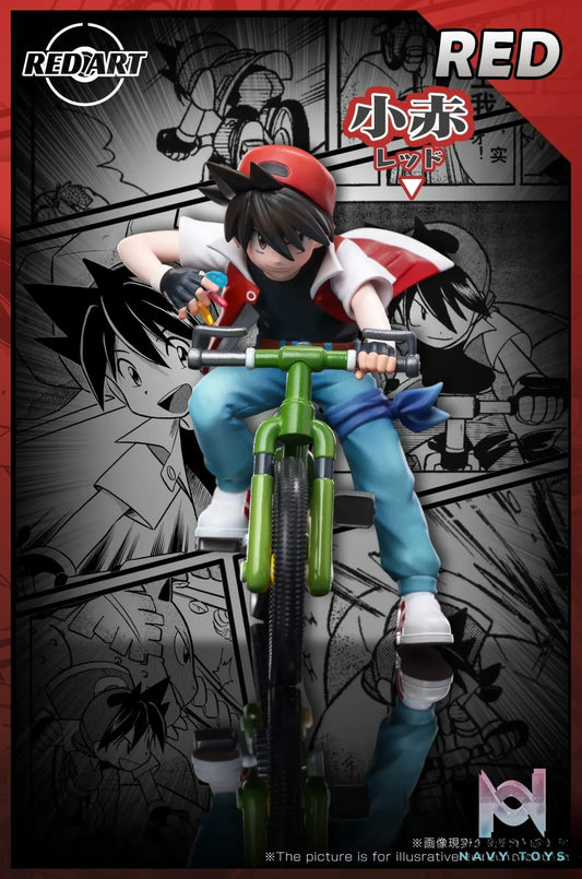 Red Art Studio – Pokémon Adventures Red VS Bruno Bicycle Red