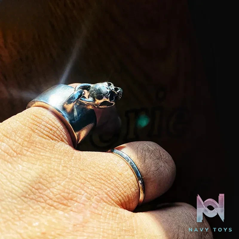 Raven Studio (silver jewelry) – Flat Band Skull Ring Original