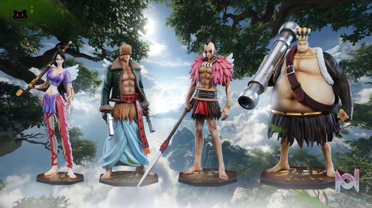 Raki x Braham x Kamakiri x Genbo resin statue black studio anime figure