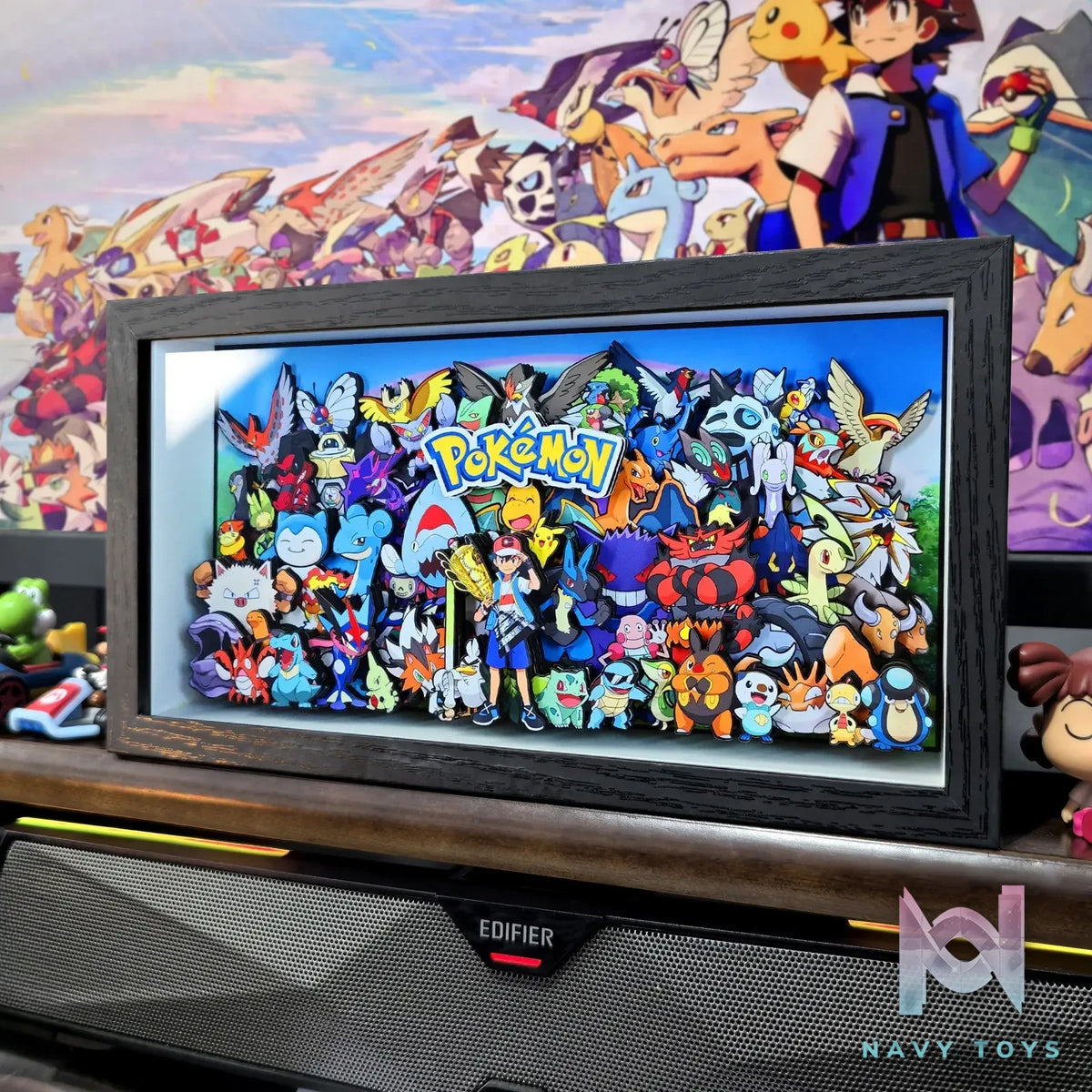 KALA HOME Studio – Pokémon Multiple Characters #01 3D Decorative Painting Pokémon