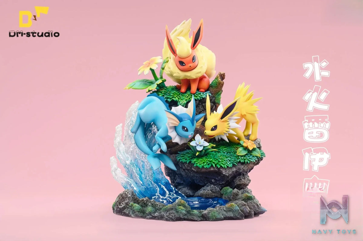 DM Studio – Pokémon Ecological Family Series #3 Eevee Family Stitching 1 Water Fire Thunder Eevee