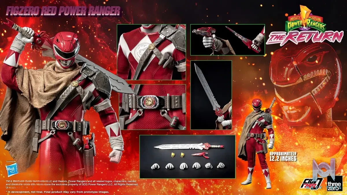 Threezero – Mighty Morphin Power Rangers: The Return FigZero 1/6 Red Power Ranger 3Z10200W0 (Licensed)