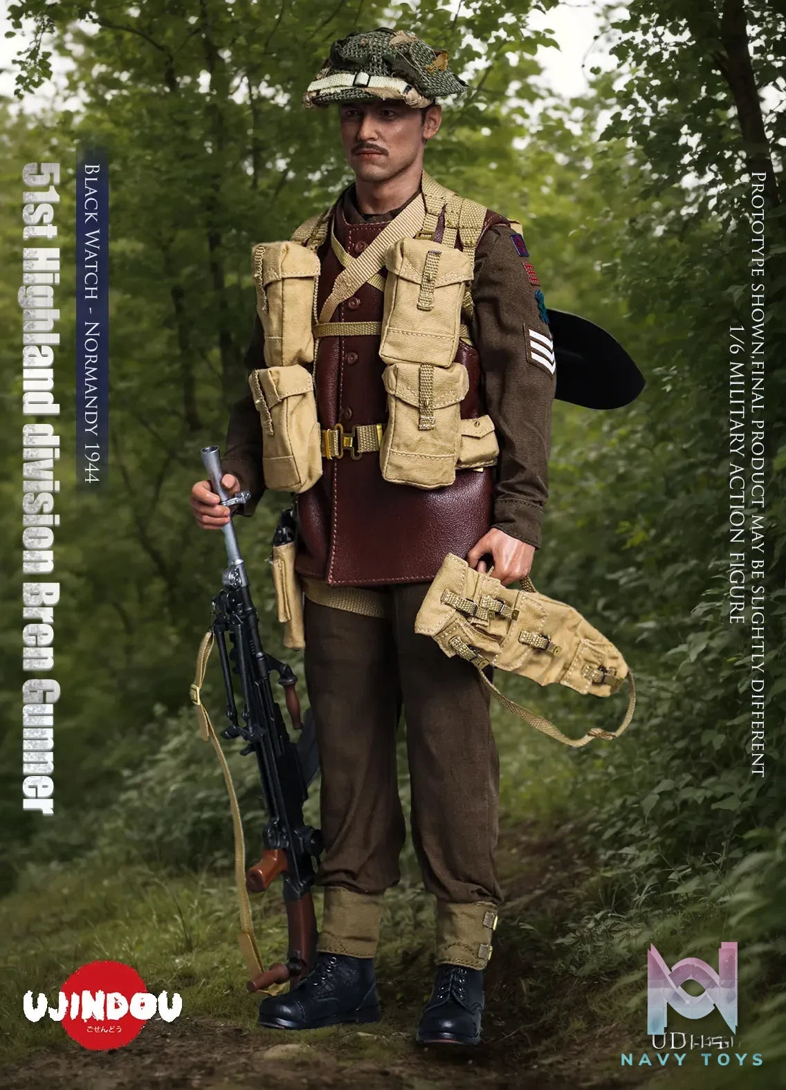 UJINDOU – Original 51st Highland division Bren Gunner Black Watch – Normandy 1944 (Licensed)