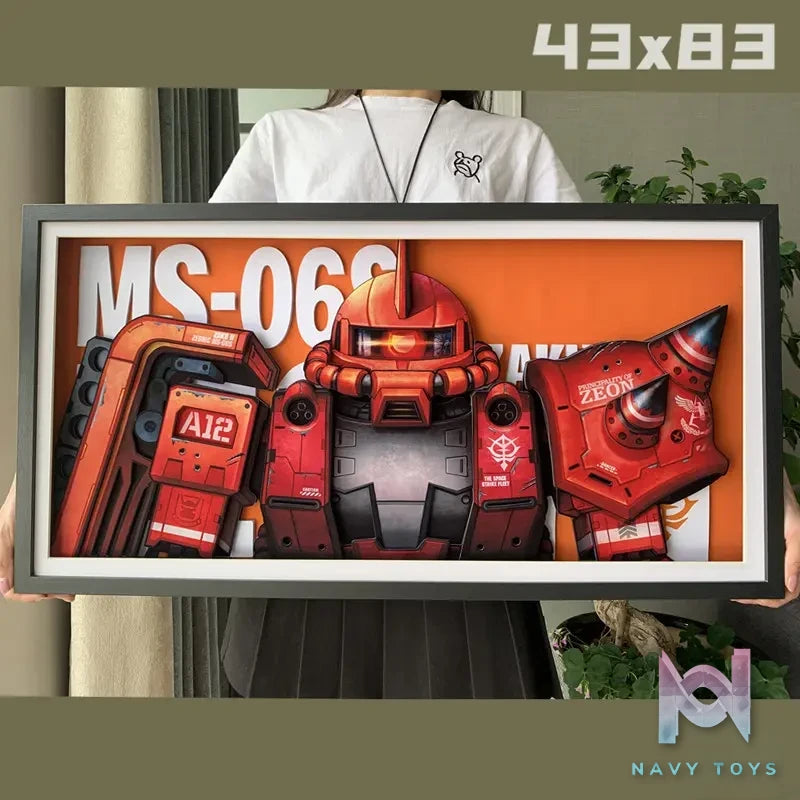 KALA HOME Studio – Zaku 3D Decorative Painting Gundam
