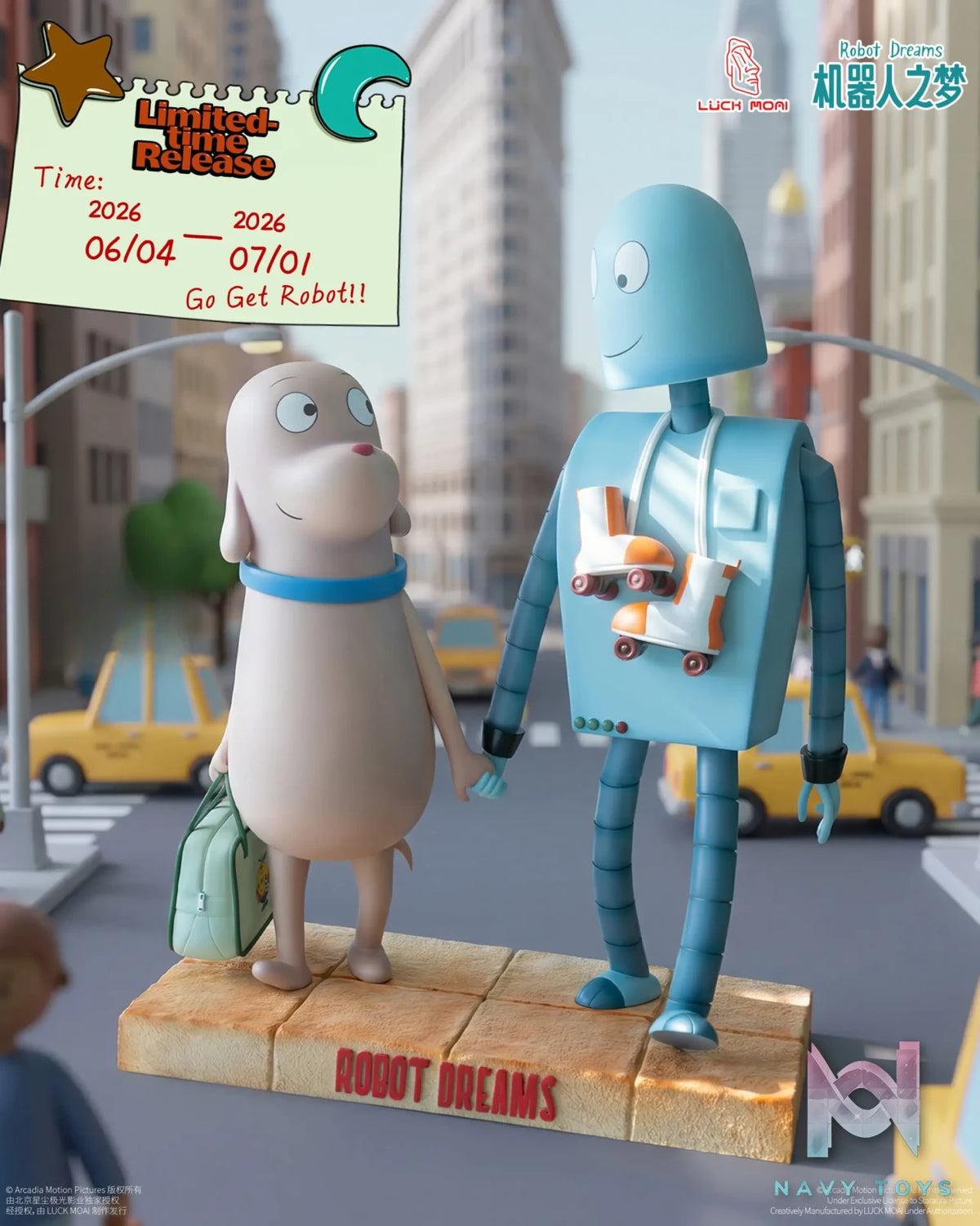 LUCK MOAI – Robot Dreams Statue YP-2607001 YP-2607002 (Licensed)