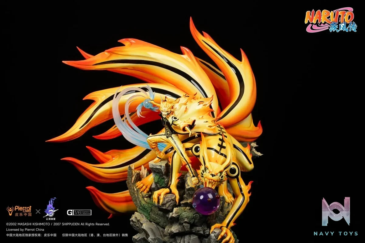 Pickstar Studio - Naruto Genuine Authorization Kurama Link Mode naruto Uzumaki 1/6 Statue (Licensed) resin statue Navy Toys anime figure