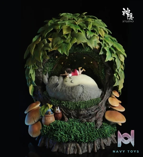 Shen Yin Studio - My Neighbor Totoro Silhouette Moment Series Resting in the Tree Hole resin statue Navy Toys anime figure