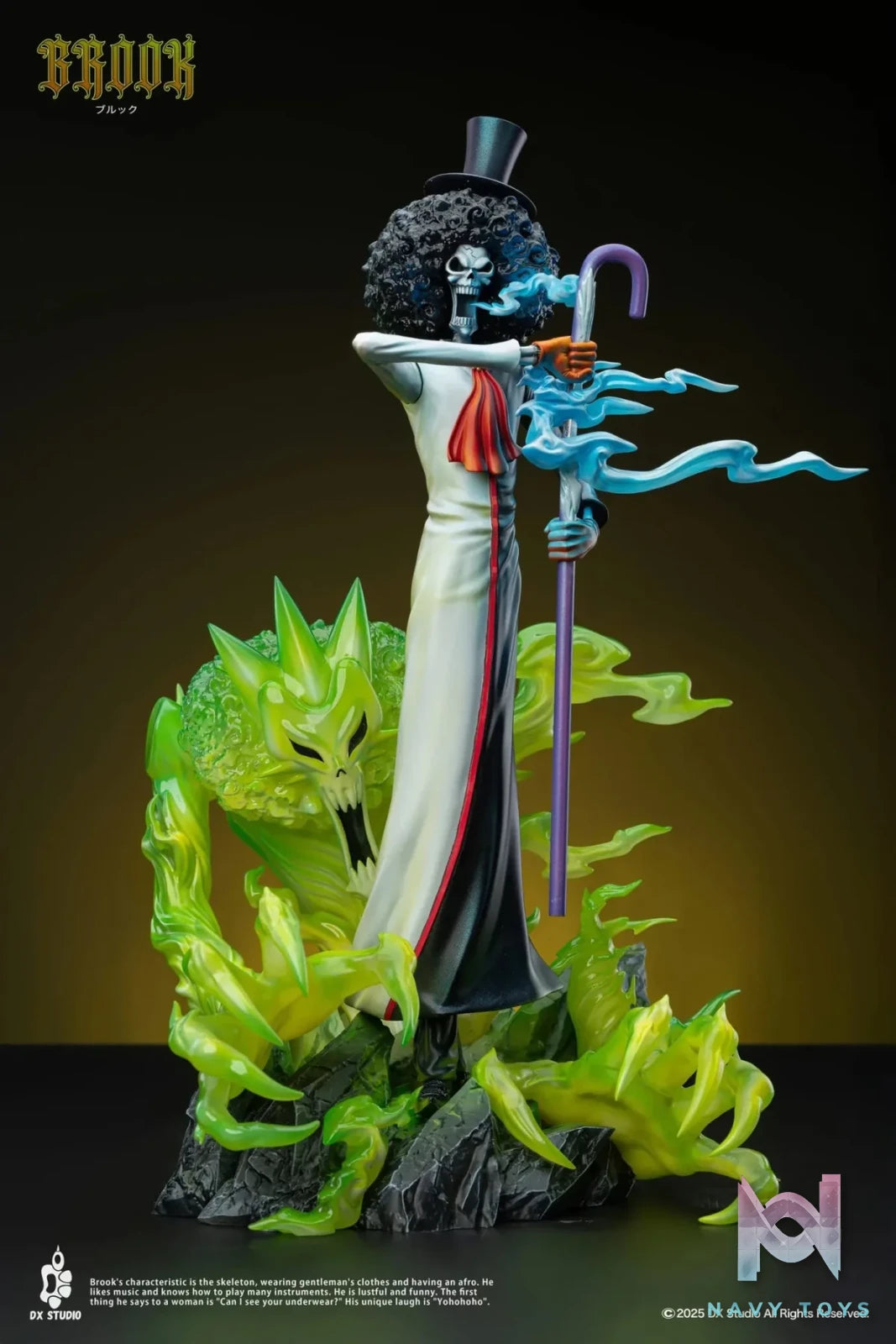 Dx Studio - ONE PIECE Soul King Brook resin statue Navy Toys anime figure