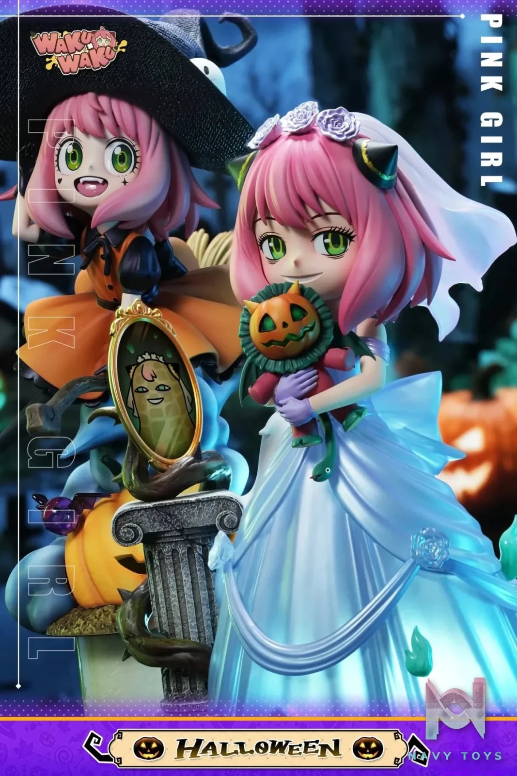 WakuWaku Studio - Halloween Anya Spy x Family resin statue Navy Toys anime figure