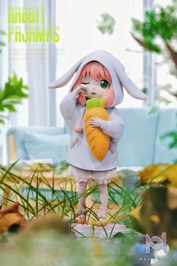 PomPon Studio - Spy x Family Bunny Pajamas Anya resin statue Navy Toys anime figure