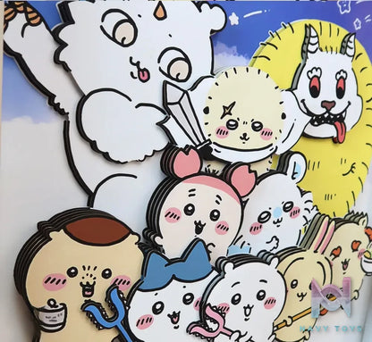 KALA HOME Studio – Chiikawa Multiple Characters 3D Decorative Painting Chiikawa