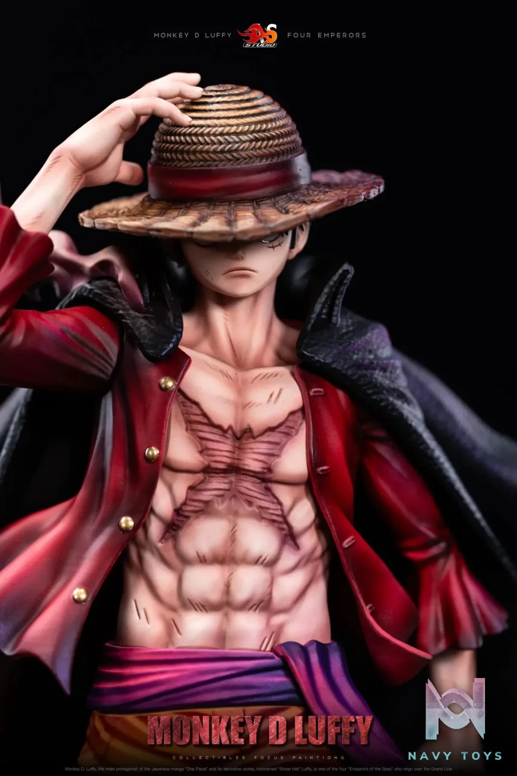 AS Studio - One Piece Pressure cap Luffy resin statue Navy Toys anime figure