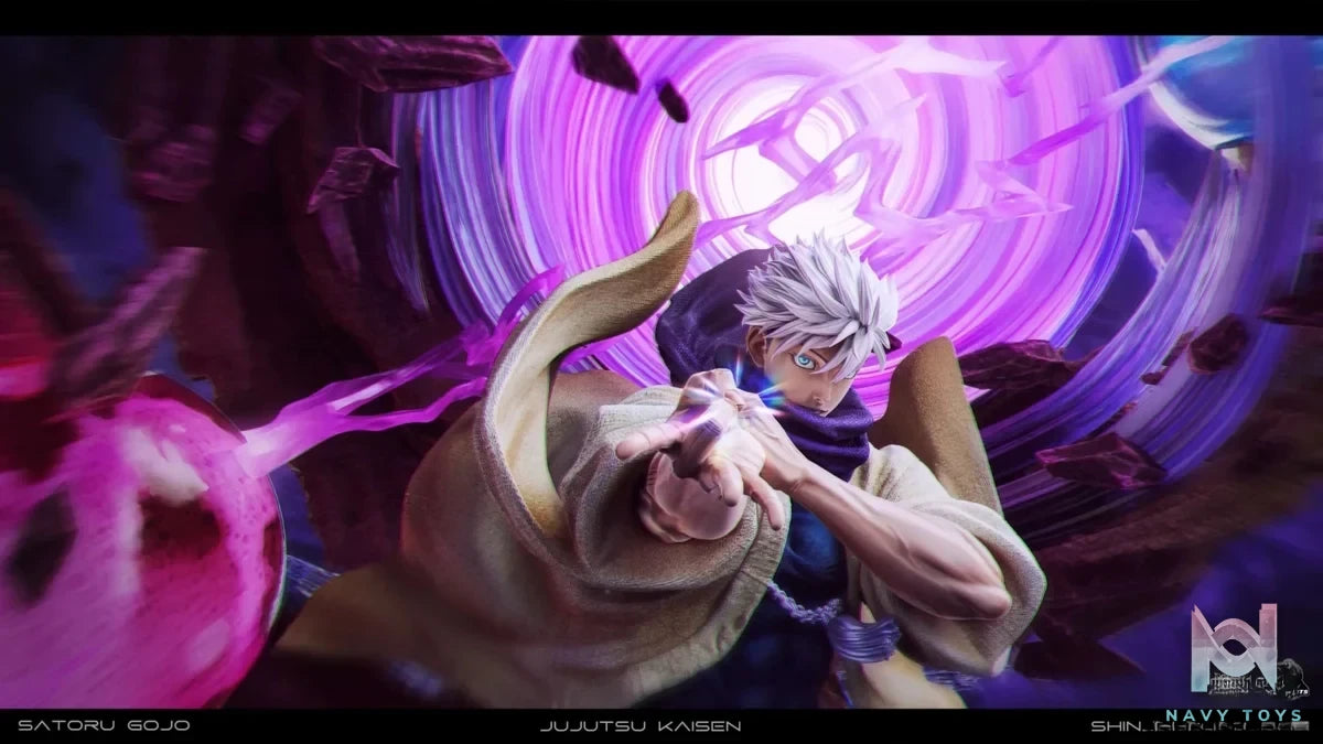ZanyJoke Studio & Temple Studio - Jujutsu Kaisen S01 Gojo Satoru, the Battle of the Demon Realm Shinjuku resin statue Navy Toys anime figure