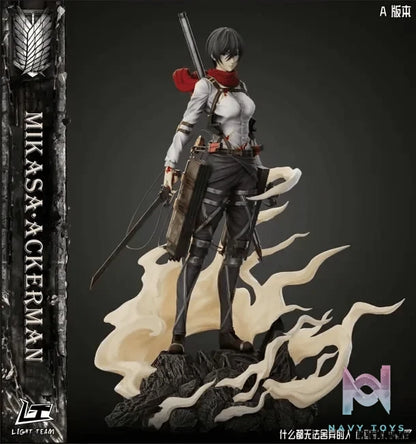 LIGHT TEAM Studio - Attack on Titan Character Series Final Season Mikasa Ackerman resin statue Navy Toys anime figure
