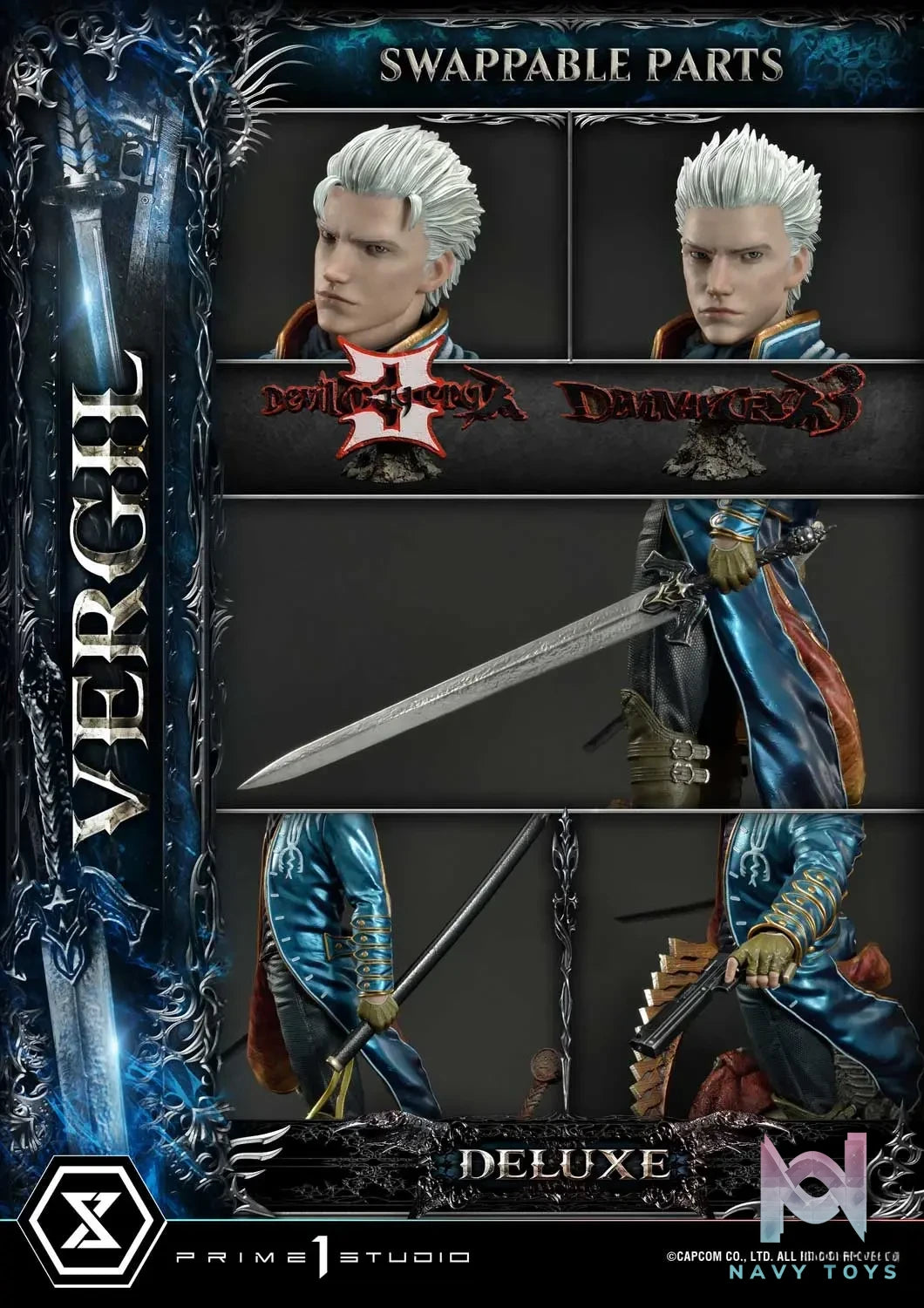 Prime 1 Studio – Ultimate Premium Masterline Devil May Cry Vergil UPMDMC3-02 UPMDMC3-02DX UPMDMC3-02DXS (Licensed)