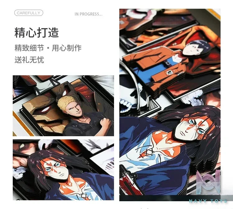 Yu Zhi Jiang Studio – Attack on Titan Multiple Characters 3D Decorative Painting Attack on Titan