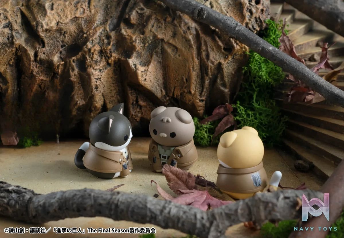 Megahouse – MEGA CAT PROJECT Attack on Titan Shingeki no Nyanko Survey Corps Group danyan! 8Pack BOX (Licensed)