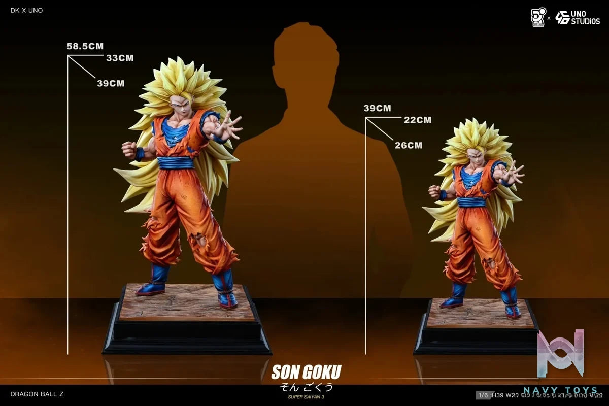 DK Studio - Dragon Ball Super Saiyan 3 Goku resin statue Navy Toys anime figure