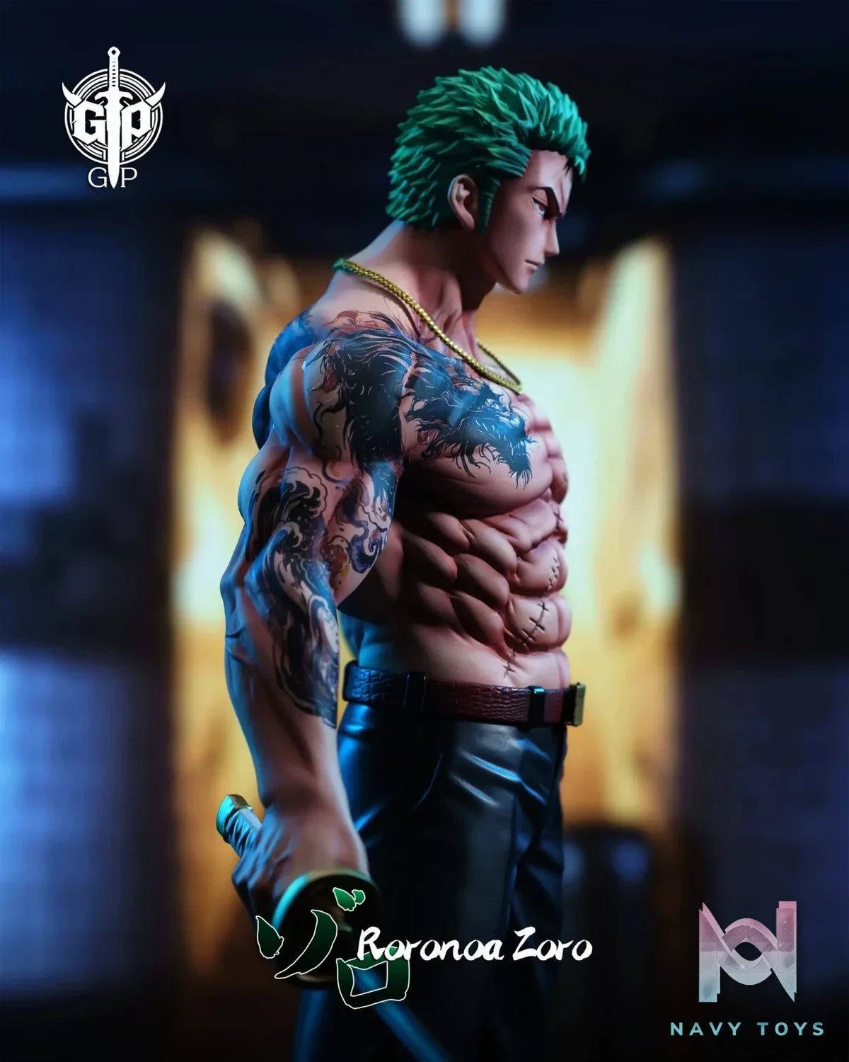 Teddyboy Series Nine Dragons Zoro - One Piece - GP Studio resin statue Navy Toys anime figure