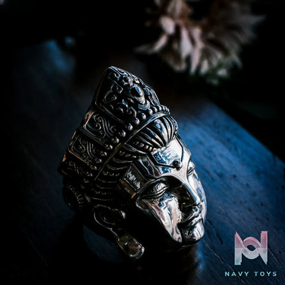 Raven Studio (silver jewelry) – Original “Mechanical Ascension” Buddha Head Ring Original