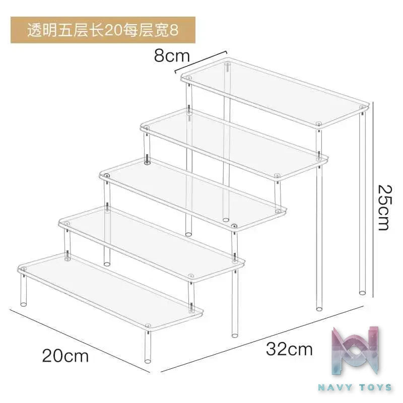 Showcase Factory – Acrylic Stair Display Stand for Nendoroids Blind Boxes Mini Figures