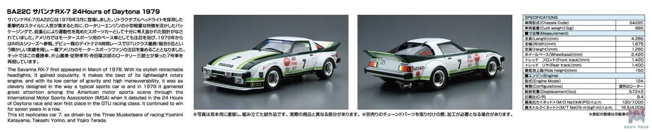AOSHIMA – 1/24 Scale Car Model #2 (Licensed)