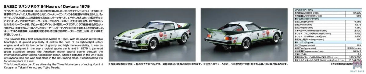 AOSHIMA – 1/24 Scale Car Model #2 (Licensed)