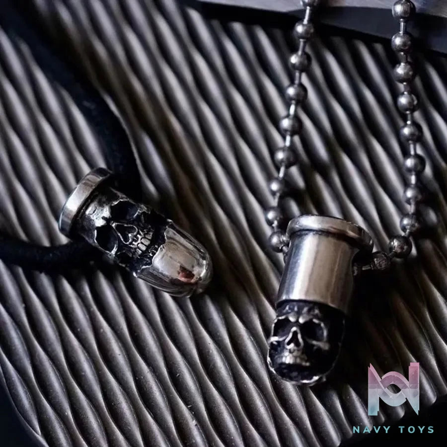 Raven Studio (silver jewelry) – Original Design Skull Bullet Pendant Original