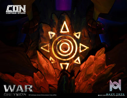 CONTINUE Studio – Digimon Light Sculpture Scene Series #1 War Greymon Gaia Energy Cannon