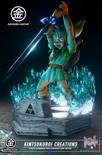 KINTSUKUROI CREATIONS Studio – The Legend of Zelda YOUNG LINK PULLING MASTER SWORD
