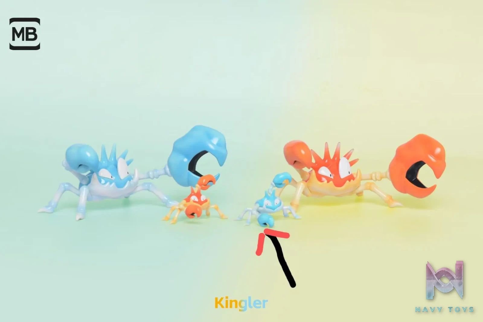 MB Studio – Pokémon Kingler Evolution Set