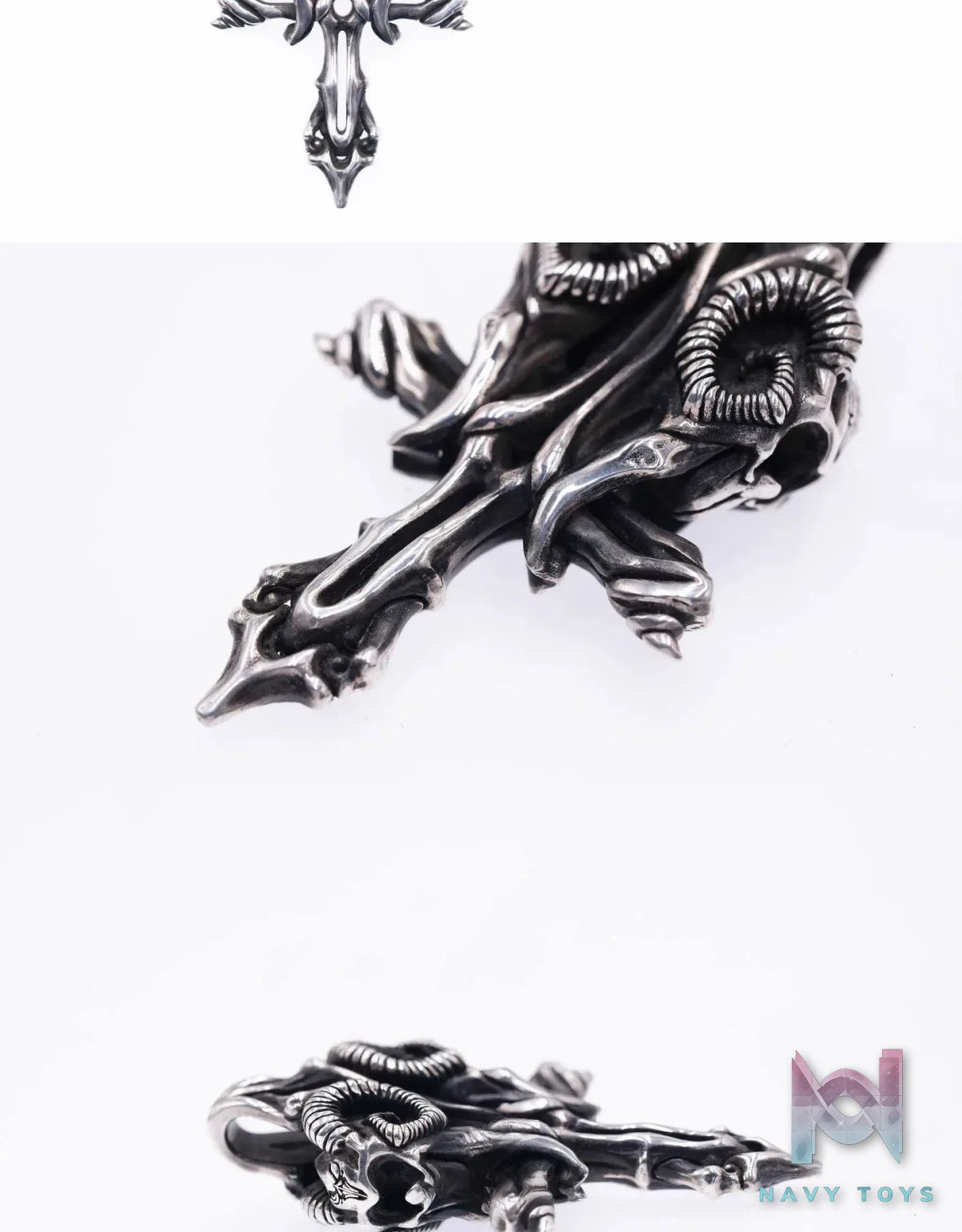 Raven Studio (silver jewelry) – Evil Goat Head Pendant Necklace Original