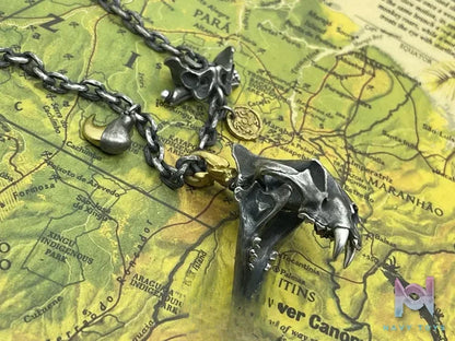 Shou Jiang Studio – Original Design Realistic Tiger Skull Pendant Original