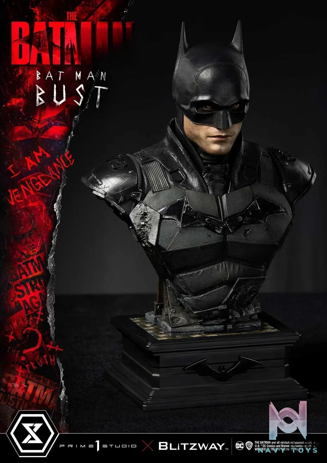 Prime 1 Studio – Premium Bust The Batman (Film) The Batman PBDC-09 PBDC-10 (Licensed)