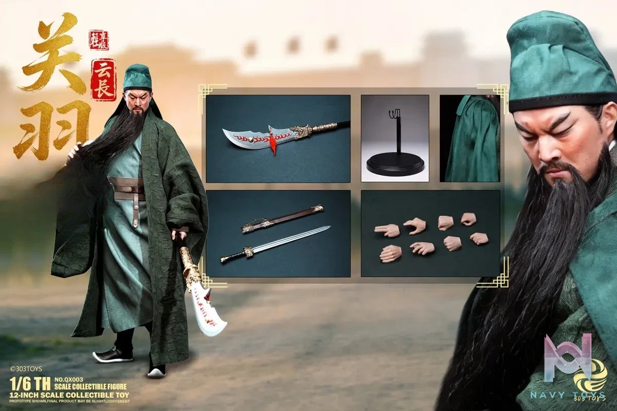 303TOYS – 1/6 Action Figure Guan Yu X Zhang Fei X Liu Bei X Zhuge Liang NO.QX003 QX004 QX005 QX006 QX007 (Light Version) (Licensed)