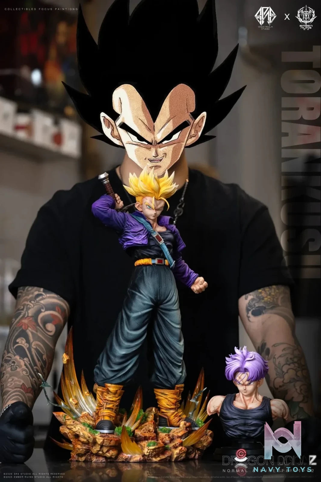 Space Realm Studio & Ember Ruins Studio - Dragon Ball Trunks resin statue Navy Toys anime figure
