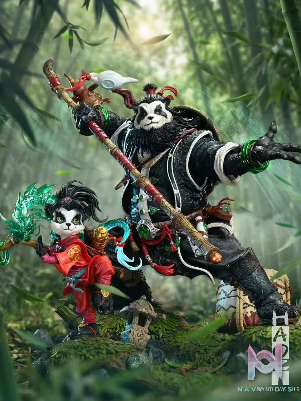 Chen & LiLi - Pandaren - HAOZI Studio resin statue HAOZI Studio anime figure