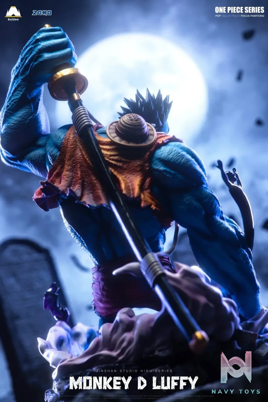 Jinshan Studio - One Piece Horror Series 2 Nightmare Luffy resin statue Navy Toys anime figure