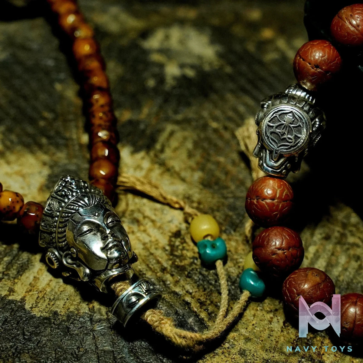 Raven Studio (silver jewelry) – Original “Mechanical Ascension” Triple-hole Buddha Bead Spacer Original