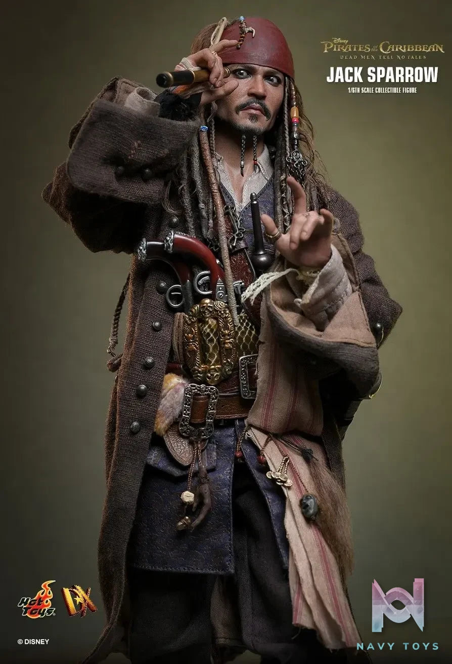 Hottoys – Pirates of the Caribbean: Dead Men Tell No Tales Jack Sparrow 1/6th scale Collectible Figure DX37 DX38 (Licensed)