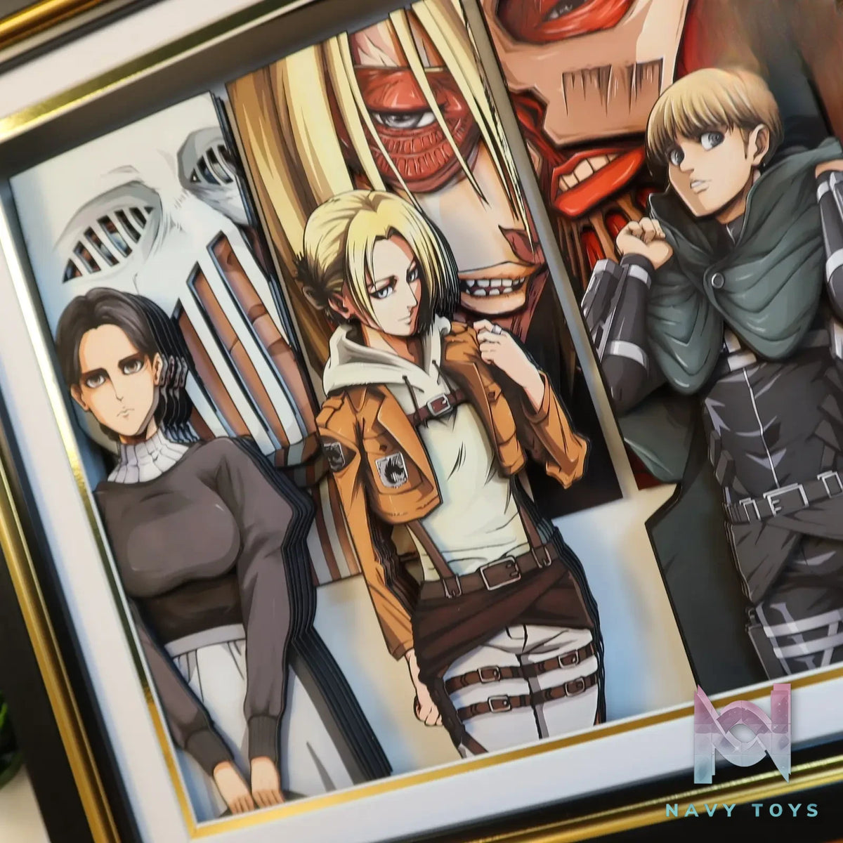 KALA HOME Studio – Attack on Titan Multiple Characters #02 Titan 3D Decorative Painting Attack on Titan