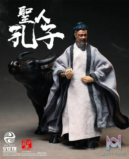 303TOYS Studio – 1/12 Sage Series CONFUCIUS The Sage Teacher Riding A Water Buffalo Eastward Edition SR001B
